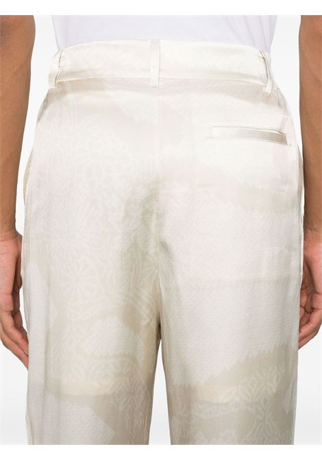 Beige printed trousers Feng chen wang - men FENG CHEN WANG | FUS19TR32BG